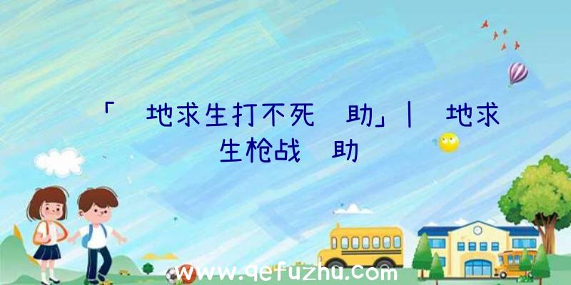 「绝地求生打不死辅助」|绝地求生枪战辅助